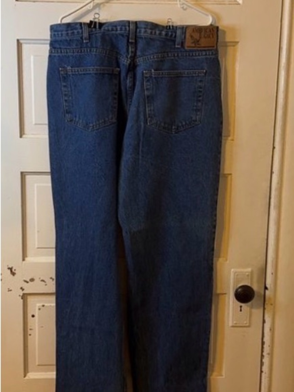 Relaxed Fit Men’s Jeans in Dark Blue Denim - Picture 3 of 3